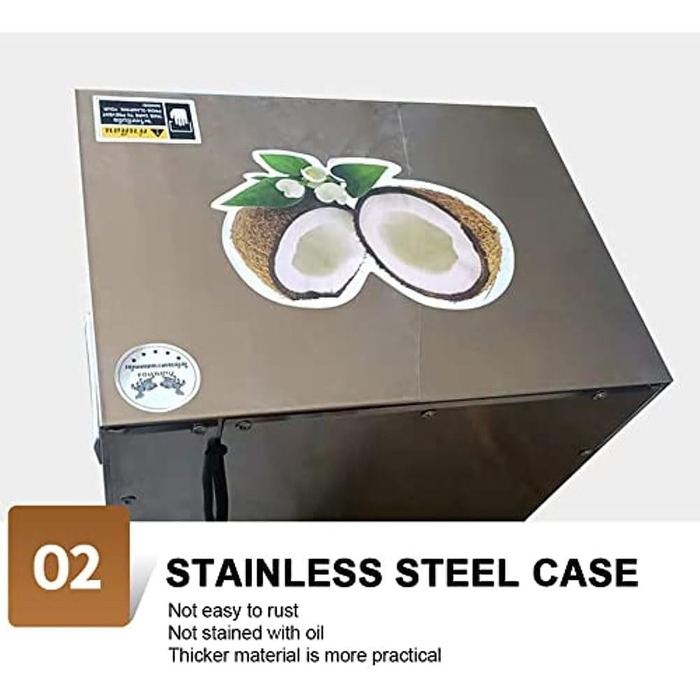 Комерційний подрібнювач скребків для кокосової терки, електрична терка для кокосових горіхів 300 Вт 50-60 шт. /год, нарізка кокосового горіха, вертикальний кокос для бізнесу з переробки кокосів, ресторан, пекарня