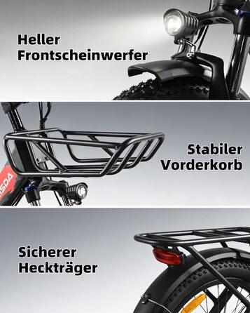 Дюймовий складаний електровелосипед для дорослих - подвійний акумулятор 36 В 20,8 Аг, 250 Вт 25 км/год, 7-швидкісний РК-дисплей, запас ходу 55-90 км, дискові гальма 180 мм, водонепроникність IPX переднє освітлення та задній багажник Yello, 20-