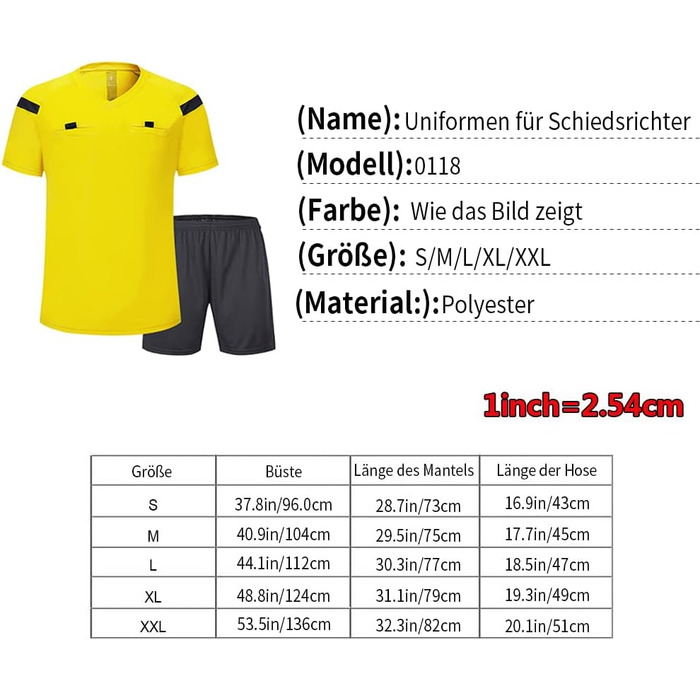 Чоловіча суддівська майка SHINESTONE, для футболу, з короткими рукавами Жовта M