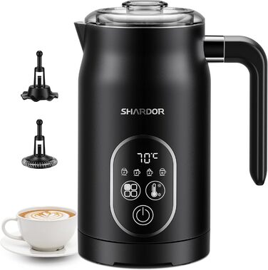 Піноутворювач для молока 5 в 1, електричний піноутворювач для молока з інтелектуальним регулюванням температури, піноутворювач для