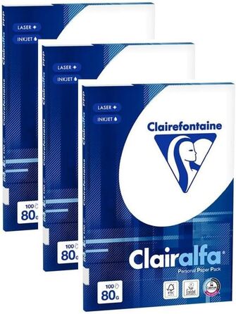 Багатофункціональний папір Clairalfa, DIN A4, 80 г кв.м, екстра білий