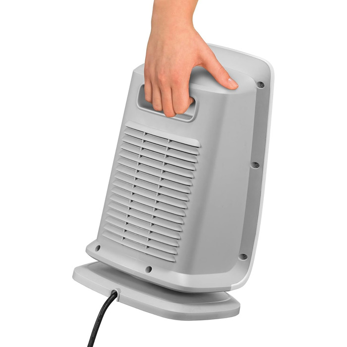 Керамічний вентилятор-обігрівач Unold 86440 - білий, до 2000 Вт, функція вентилятора, 4-ступінчастий термостат, коливання 75, легкий та тихий, захист від перегріву, ручка для перенесення, захист від крапель IP21