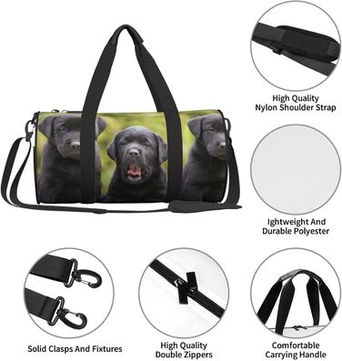 Велика дорожня сумка Гавайська Пальма Легка та міцна Ідеальний подарунок для походів, відпусток, ділових поїздок та іншого, Лабрадор Ретрівер, Універсальний розмір