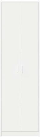 Шафа з полицями, біла, 55 x 25 x 189 см, інженерна деревина, шафа для спальні, сучасне сховище, дерев&39яна коробка з дверцятами, для кращої організації одягу