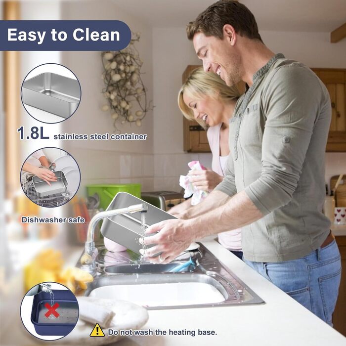 Електричний ланч-бокс потужністю 100 Вт для дорослих, термобокс 3-в-1 12/24/220 В зі столовими приборами та ізольованою сумкою для ланчу, герметичний, великий контейнер об&39ємом 1,8 л, ланч-бокс з відділеннями для автомобіля, вантажівки, офісу, темно-син