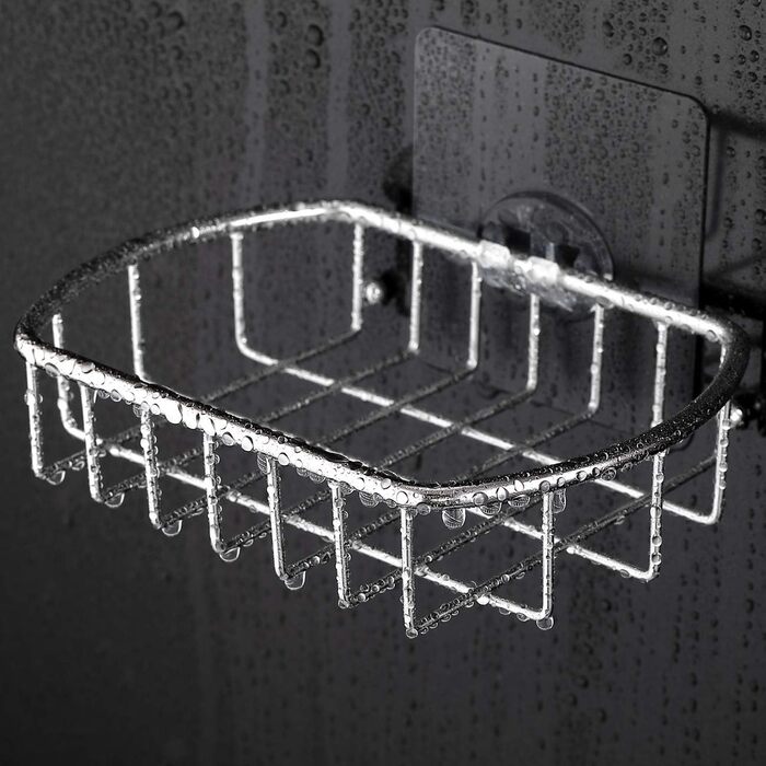 Мильниця без свердління, прозорий самоклеючий кошик для мила, нержавіюча сталь, душова полиця для ванної кімнати, настінний тримач