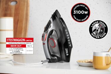 Парова праска Russell Hobbs 3100 Вт, пар 70 г / хв, додатковий паровий удар 210 г / хв Праска (350 мл, керамічна підошва, функція