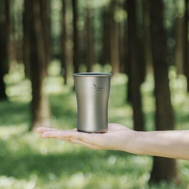 Мл титанова пивна кружка для кемпінгу, надлегка штабельована одношарова чашка для кави з льодом, соковита чашка для холодної води, коли, зовнішня портативна, міцна металева, посуд для напоїв Ti3231D 240 мл Ti3231d, 240