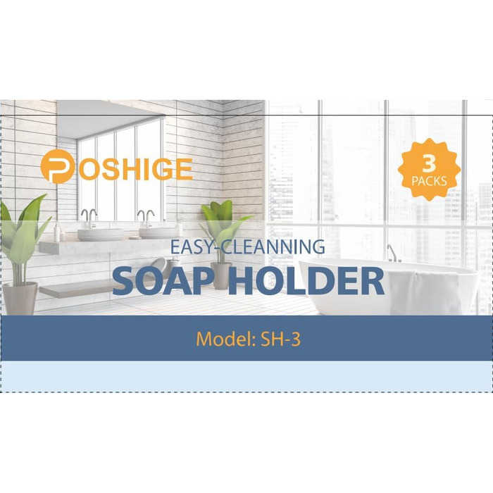 Мильниця з 3 комплектів зі зливною мильницею, захистом для мила, легким очищенням, запобігає утворенню каламуті для душу, ванної к