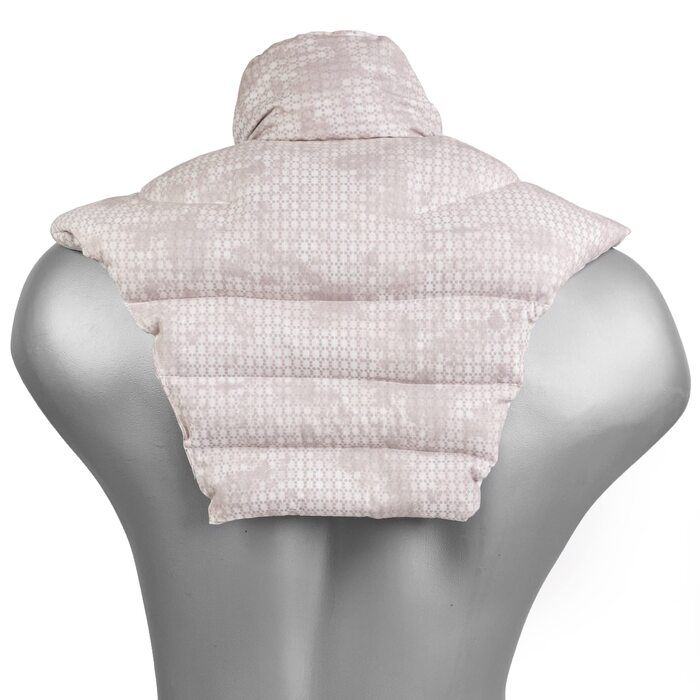 Подушка для шиї шийного відділу хребта - шия плечі спина - ріпакова подушка - подушка для шиї з підігрівом - зігріваюча подушка для шиї - колір сіро-бежевий, шеббі-шик