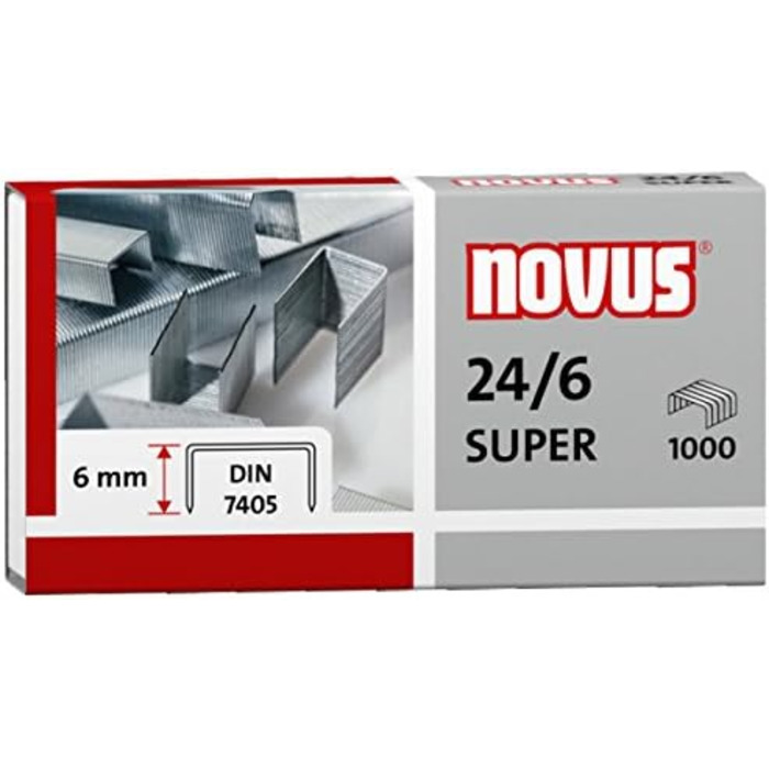 Степлер Novus (для суперофісного степлера HK 24/6 DIN, 100 коробок по 1000 скоб) 040-0026