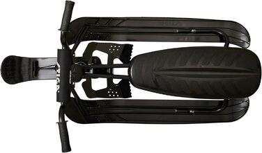 Міцні сани з кермом BMX, сталевою рамою, гальмом та лебідкою Керовані сани для дітей віком від 7 років та дорослих, макс. 90 кг, чорні