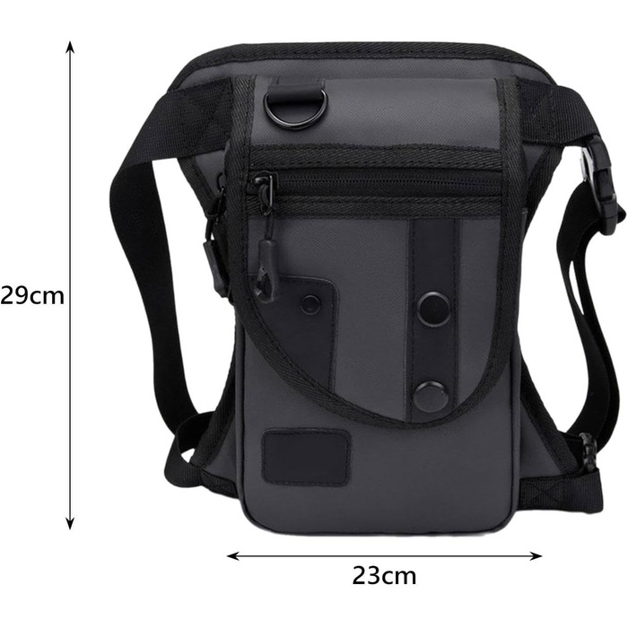 Поясна сумка Fenteer, сумка для відпочинку, регульована сумка, водонепроникна сумка для ніг, сумка для риболовлі для подорожей на природі, для дорослих, сіра
