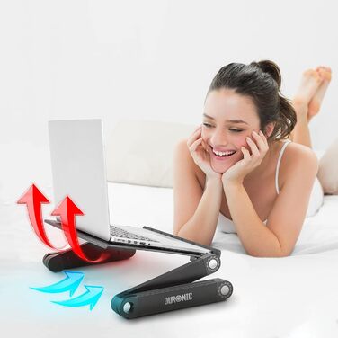 Стійка для ноутбука Duronic DML121 складана, регульована, з 6 шарнірами для планшета або MacBook