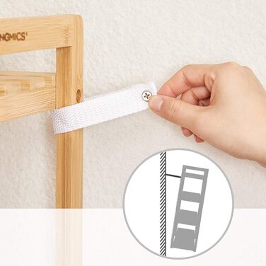 Бамбукова полиця SONGMICS, кухонна полиця, полиця для ванної кімнати, книжкова полиця, окремостояча полиця з 3 полицями, 31,5 x 45 x 80 см, для ванної кімнати, кухні, вітальні, спальні, балкону, натуральний колір BCB073N01 натуральний колір 3 рівні (80В с