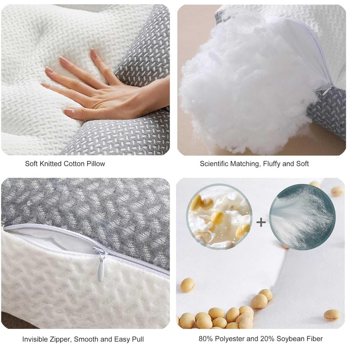 Суперергономічна подушка для апное сну, подушка для підтримки шиї, ортопедична подушка для глибокого сну, ергономічна подушка для шиї та плечей 19*29 дюймів, 2024