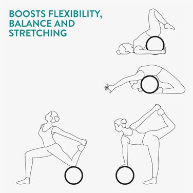 Колесо для йоги Navaris з корка - 33 см колесо для йоги, пілатесу та гімнастики - опорне колесо для йоги, кільце для йоги для розтяжки, гнучкості та вправ, стиль 2