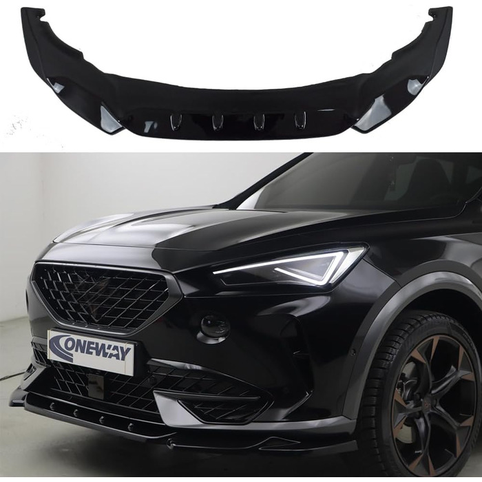 Передній спойлер для губ, сумісний з Cupra Formentor 2020 з глянцевим ABE TV Black Glossy