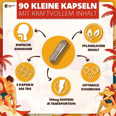 Щоденний кето-комплекс - 90 веганських капсул - з імбиром, екстрактом зеленого чаю, кайенського перцю та кофеїном - популярний серед спортсменів та любителів фітнесу - веганський, без глютену та лактози