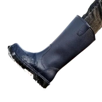 Чоловіче гумове взуття, чоловічі гумові чоботи, гумове взуття для активного відпочинку, чоловічі калоші для міста, низький каблук, водонепроникні, міцні, фіолетово-синє взуття, розмір ЄС 43