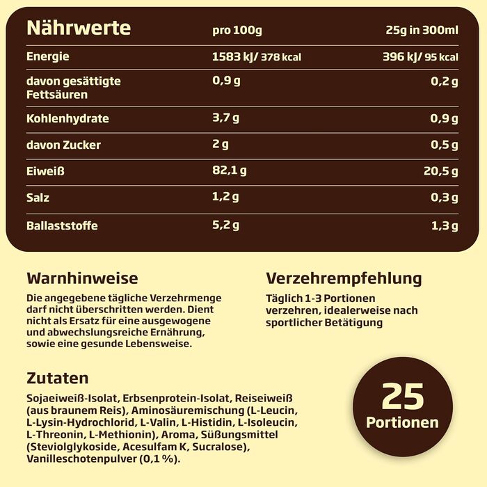 Веганський протеїновий порошок AnovonA veganeo Bourbon Vanilla 450 г