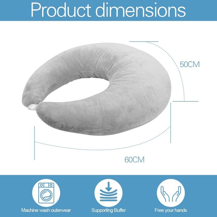 Ергономічна подушка LOMUG Crealis, подушка для читання на колінах, в&39язана гачком подушка-підтримка, ергономічна ігрова подушка для рук, легка, портативна, знімає напругу (сіра)