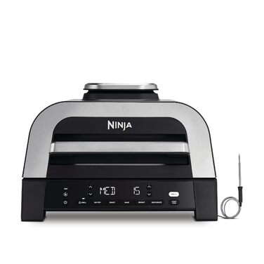 Гриль та аерофритюрниця Ninja MAX 6-в-1, 3,8 л, сірий/сріблястий