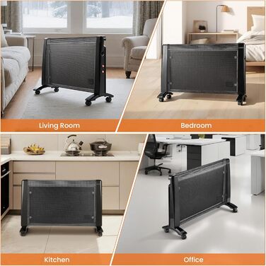 Обігрівач, електричний обігрівач потужністю 2000 Вт з 3 режимами нагріву та термостатом, захистом від перекидання та перегріву, портативний обігрівач для дому, офісу та використання в приміщенні