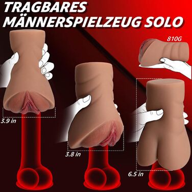 Реалістичний мастурбатор Kexyz 2-в-1, з подвійним каналом і текстурою 5D