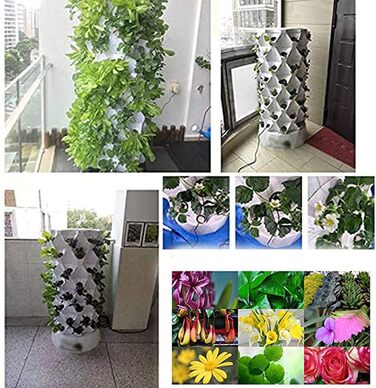 Для трав, фруктів і овочів із зволожуючим насосом, таймером, адаптером, грядкою для посіву та сітками, 8 поверхів