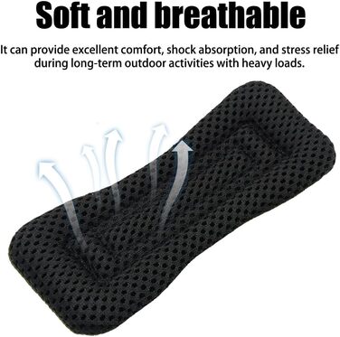 Наплічний ремінь для перенесення, знімна протиударна накладка на ремінь рюкзака Тактична мяка сітчаста підкладка для жилетів Рюкзаки Ремінці для гітари Сумка для риболовлі