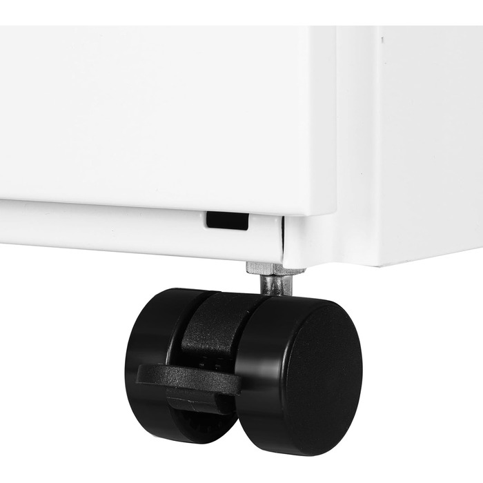 Шафа з шухлядами, контейнер на колесах, мобільна шафа для документів, металева шафа, стіл для принтера, що замикається, 3 шухляди, попередньо зібраний, офіс, домашній офіс, 45 x 39 x 54 см, хмарно-білий OFC63WT 3 полиці (45Г x 39Ш x 54В см) хмарно-білий