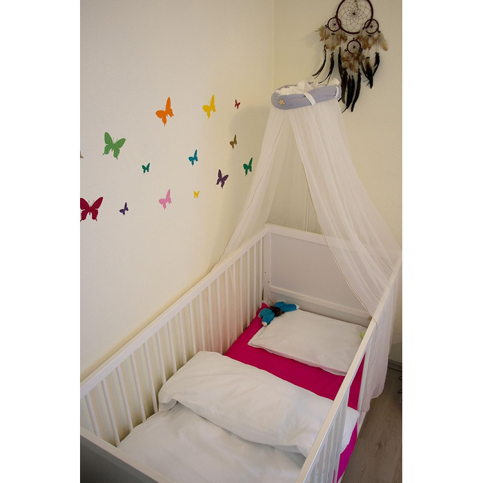 Дитяча постільна білизна ZOLLNER 40x60 100x135 см, 100 бавовна Renforc білий