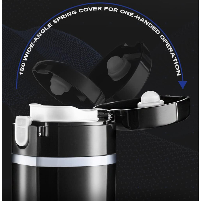 Дорожній електричний чайник 24В/12В для автомобіля/вантажівки, нагрівальна кружка 480 мл з кришкою, що захищає від проливання, гер