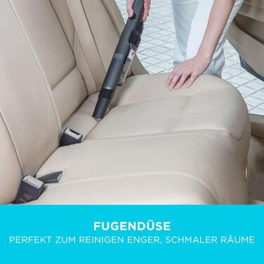 Акумуляторний ручний пилосос 12В у супертонкому дизайні, акумуляторний, сучасний цифровий двигун, 2 рівні всмоктування, вкл. заряд