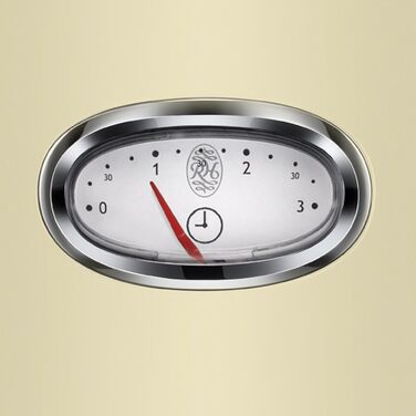Тостер Russell Hobbs на 2 скибочки ретро з нержавіючої сталі кремовий (дисплей зворотного відліку в ретро-дизайні, в т.ч. решітка