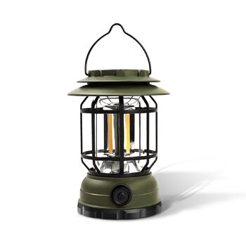 Акумуляторний кемпінговий ліхтар ExtraStar з 3 режимами, аварійне освітлення IPX4, водонепроникний для кемпінгу, походів, риболовлі, відключення електроенергії - оливково-зелений