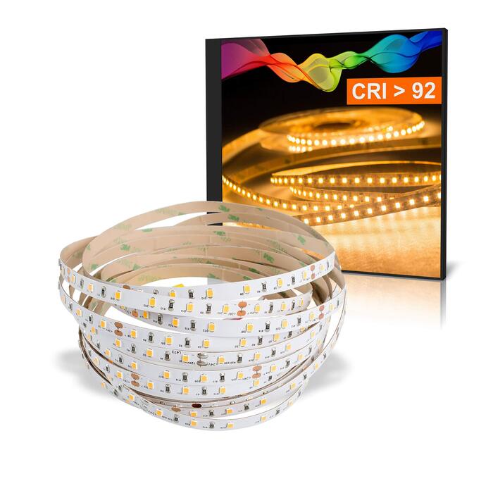 Світлодіодна стрічка Mextronic 2835 Теплий білий (2700K) CRI 92 36W 5 метрів 24V IP44