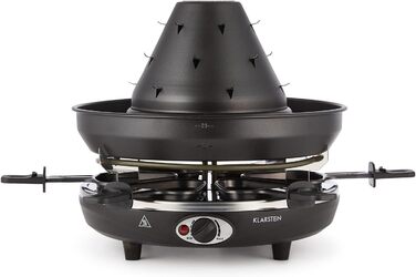 Настільний гриль, електрогриль, тартарний капелюх, 1500 Вт, плавно регулюється, гриль, запікання, сковорода-гриль, на 6 осіб, антипригарне покриття, чорний