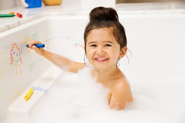 Фарби для ванн Манчкін, барвисті іграшки для ванни, практичні крейдяні фарби для ванни на плитці та кераміці, набір з 5 шт. , який