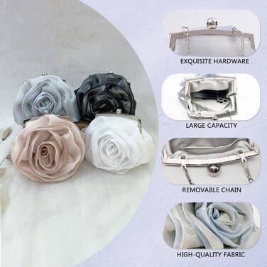 Вечірня сумка-клатч Pahajim для жінок, атласна весільна сумка з квітковим принтом, елегантна сумка через плече, маленька сумочка для весілля, вечірки, побачення, шампанського