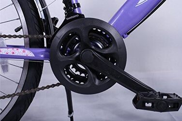 Велосипед Talson 24 дюйми, 21 швидкість з підсвічуванням, фіолетово-білий