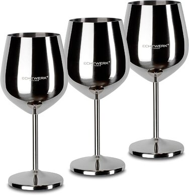 Келихи для вина ECHTWERK з нержавіючої сталі, набір келихів для вина, келихи для червоного вина, келихи для кемпінгу, келихи для к