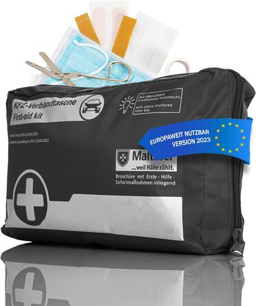 Аптечка BigDean аптечка автомобільна - чорна згідно DIN 131642022 - аптечка автомобільна - аптечка автомобільна 2024 - аптечка авт