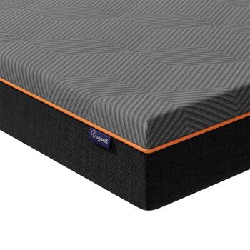 Матрац Vesgantti з піни, ергономічний матрац з гелевої піни з ефектом пам&39яті та дихаючим чохлом, рівні жорсткості H2 та H3, сертифікований Oeko-Tex (сірий-20 см, 90 x 200 см) сірий-20 см 90 x 200 см