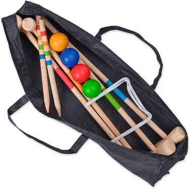 Набір для крокету Ocean 5 Гра в крокет на свіжому повітрі, дерев&39яна гра на спритність, для дітей та дорослих, для 2-4 гравців, Крокет XXL