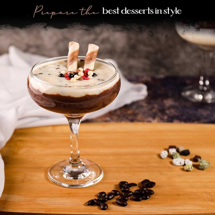 Набір склянок для коктейлів 2 (9 унцій/270 мл). Келихи для шампанського, келихи для еспресо-мартіні, келихи для мартіні, елегантні