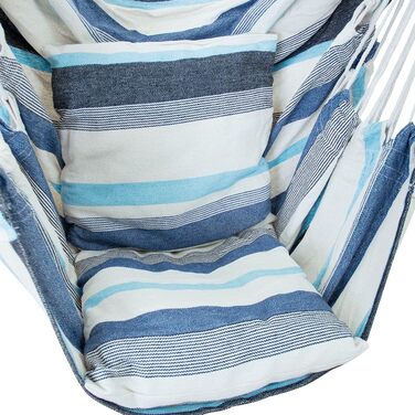 Підвісне крісло з 2 подушками - Гамак для сидіння - Вибір кольору Смарагдовий (зелений) або Aqua (синій) - максимальна вага 240 кг