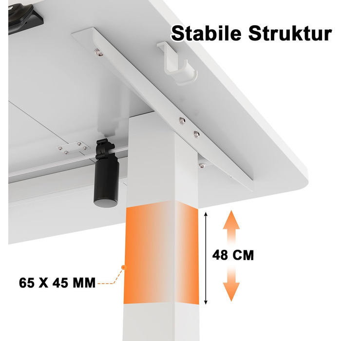 Стіл для роботи стоячи з регульованою висотою, електричний стіл з функцією пам&39яті, 140 x 60 см, білий