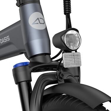 Електровелосипеди, Безщітковий двигун BAFANG, Складаний електровелосипед, Ремінний привід, Перемикання двох режимів, 20-дюймовий електровелосипед, 2/3 швидкості, ADO Smart App, 2,4-дюймовий IPS-дисплей, Жіночий/Чоловічий електровелосипед сірого кольору Ai